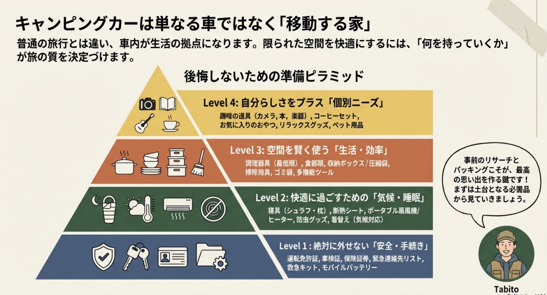 後悔しないための準備ピラミッド（全4レベル）